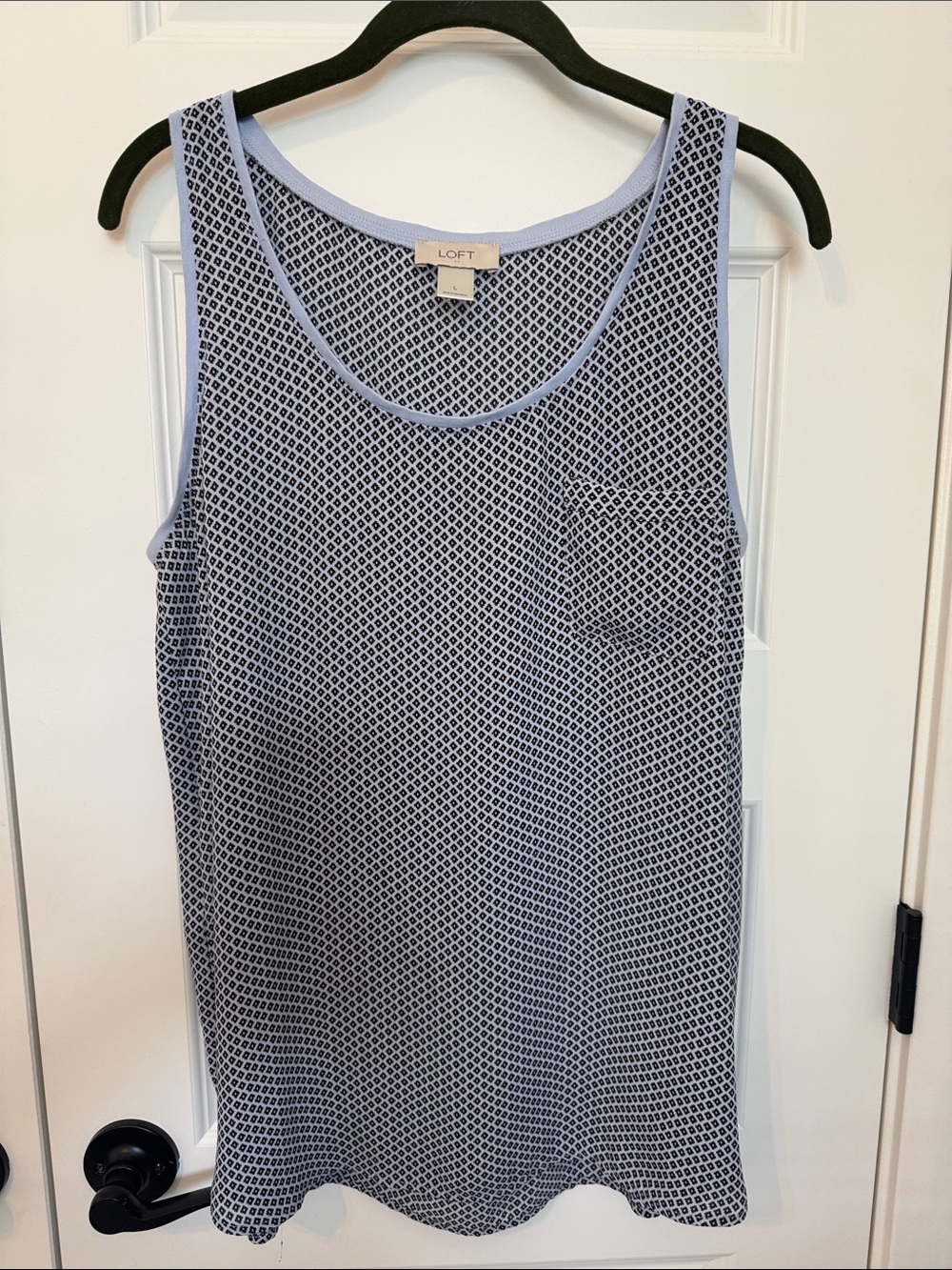 LOFT Light Blue Geometric Tank